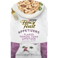 Purina Fancy Feast Appetizers Grain Free Cat Food Flaked Tongol Tuna Appetizer Cat Food Topper