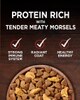 rico en proteínas con bocadillos tiernos y jugosos