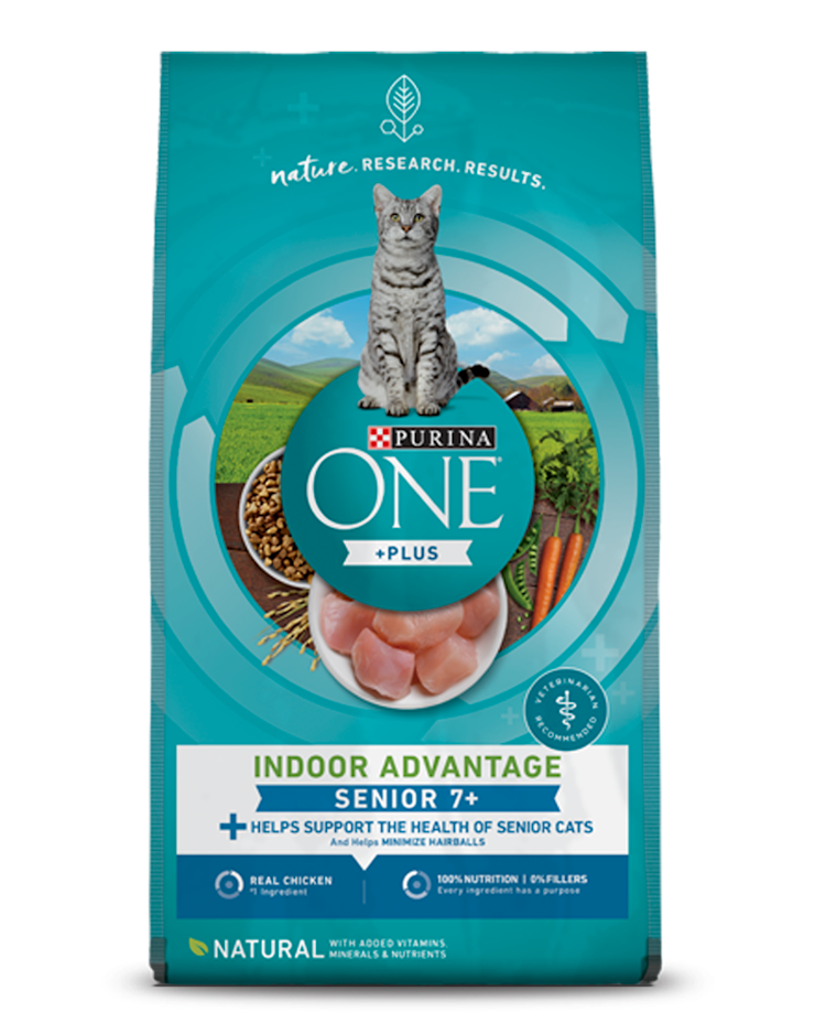 Purina ONE +Plus Indoor Advantage Senior 7+ Dry Cat Food