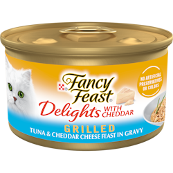 Fancy feast cheddar delights tuna cat food