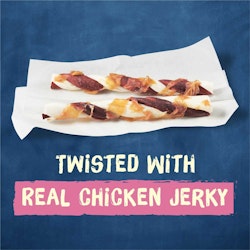 Twisted with real chicken jerky