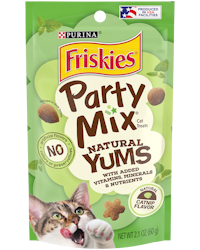 Friskies party mix natural yums catnip cat treats