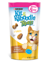 Kit & Kaboodle Crunchy Chicken & Cheddar Cat Treats