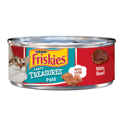 Friskies Tasty Treasures Beef With Liver Dinner Pate Wet Cat Food