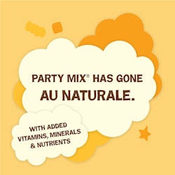  Party mix has gone au naturale with added vitamins minerals and nutrients