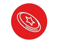 red circle with frisbie