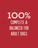 100% complete & balanced for adult dogs