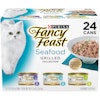 Paquete surtido de 24 unidades de alimento <i>gourmet</i> para gatos Fancy Feast colección de mariscos asados