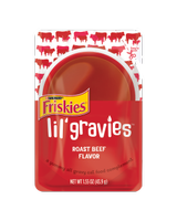 Friskies Lil' Gravies Roast Beef Flavor Gravy Wet Cat Food Complement & Topper 