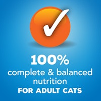 one hundred percent complete and balanced nutrition for adult cats