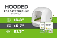 Breeze hooded system for cats that like privacy
