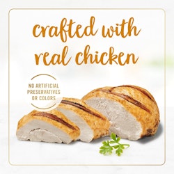 Crafted with real chicken & liver. No artificial preservatives or colors.