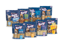 Complete lineup of Busy Bone Dog Chew Treats packages