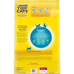 Parte trasera del paquete de arena no aglomerante para gatos Tidy Cats Instant Action