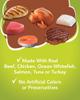 made with real meat and no artificial colors or preservatives