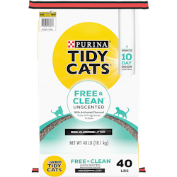 Tidy Cats Non-Clumping Free and Clean litter 40 lb