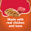 Made with real chicken and tuna
