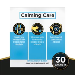 Proprietary use of probiotic strain BL999 to help cats maintain calm behavior. Helps promote positive behaviors such as playing and seeking out social contact. Helps cats cope with changes in routine and location.