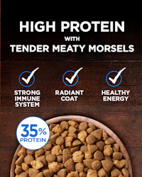 high protein with tender meaty morsels