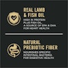 real lamb & fish oil, natural prebuitic fiber
