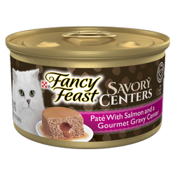 Fancy Feast® Savory Centers Paté with Salmon and a Gourmet Gravy Center Wet Cat Food