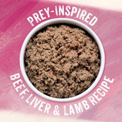 bowl of Beyond prey inspired beef liver and lamb wet dog food
