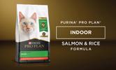 Fórmula de alimento para gatos Purina Pro Plan Indoor de arroz y salmón para gatos domésticos