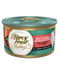 Fancy Feast Medleys Wild Alaskan Salmon With Carrots & Spinach in a Creamy Velouté Sauce 