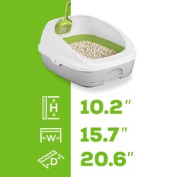 Tidy Cats Breeze Original Kit measurements 10.2 x 15.7 x 20.6