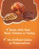 made with real meat and no artificial colors or preservatives