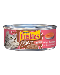 friskies extra gravy chunky salmon in savory gravy