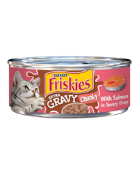 friskies extra gravy chunky salmon in savory gravy