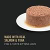 Elaborado con carne real de salmón y atún para un sabor que a los gatos les encanta