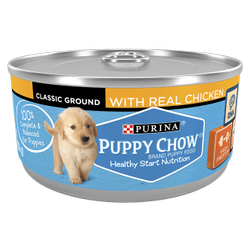 Alimento húmedo para cachorros con carne real de pollo Purina Puppy Chow
