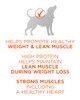 helps promote healthy weight and lean muscle