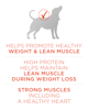 ayuda a promover un peso saludable y músculos magros
