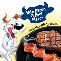 with bacon and beef flavor