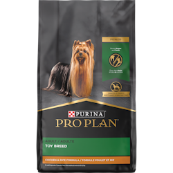 image of package change of the pro plan toy dog food