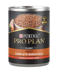 Alimento húmedo para perros adultos, clásico plato principal de pollo y zanahorias, sin cereales de Purina Pro Plan Complete Essentials