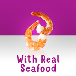 Made with real seafood