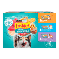 Friskies Tasty Treasures Prime Filets Wet Cat Food 12 Ct Variety Pack