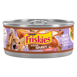 Friskies Extra Gravy Chunky With Turkey In Savory Gravy Wet Cat Food