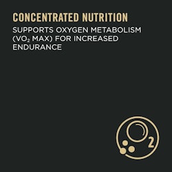 Concentrated nutrition, supports oxygen metabolism (VO2 max) for increased endurance.