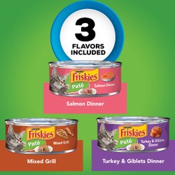 Paquete variado de 12 unidades de alimento húmedo para gatos Friskies paté