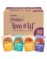Friskies live a lil' meal-topper 30 count variety pack
