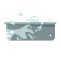 litter box with water