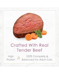Crafted with real tender beef and carrots