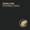 Natural fiber for hairball control