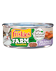 Alimento húmedo para gatos con trocitos de carne con pavo y zanahorias en salsa preparada con jugo de cocción Friskies favoritos de la granja