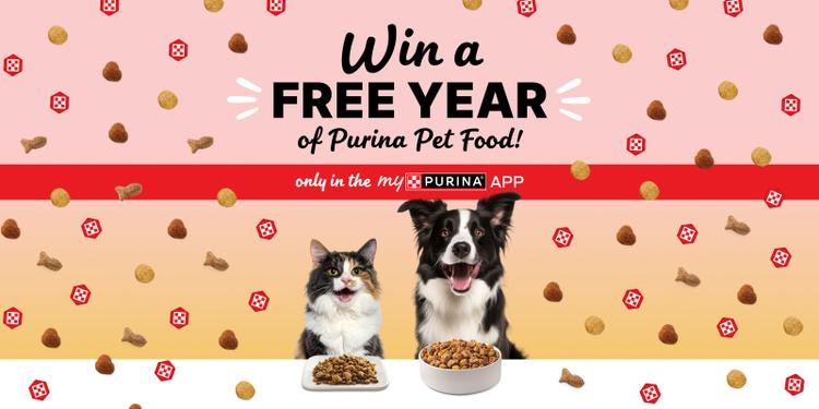 Enter to Win Free Food
in the myPurina App
